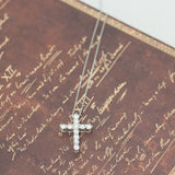 天然ダイヤモンド K18WG クロスネックレス 0.50ct　GSN-A023　
