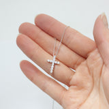 天然ダイヤモンド K18WG クロスネックレス 0.50ct　GSN-A023　