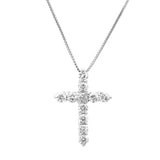 天然ダイヤモンド K18WG クロスネックレス 0.50ct　GSN-A023　