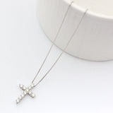天然ダイヤモンド K18WG クロスネックレス 0.50ct　GSN-A023　