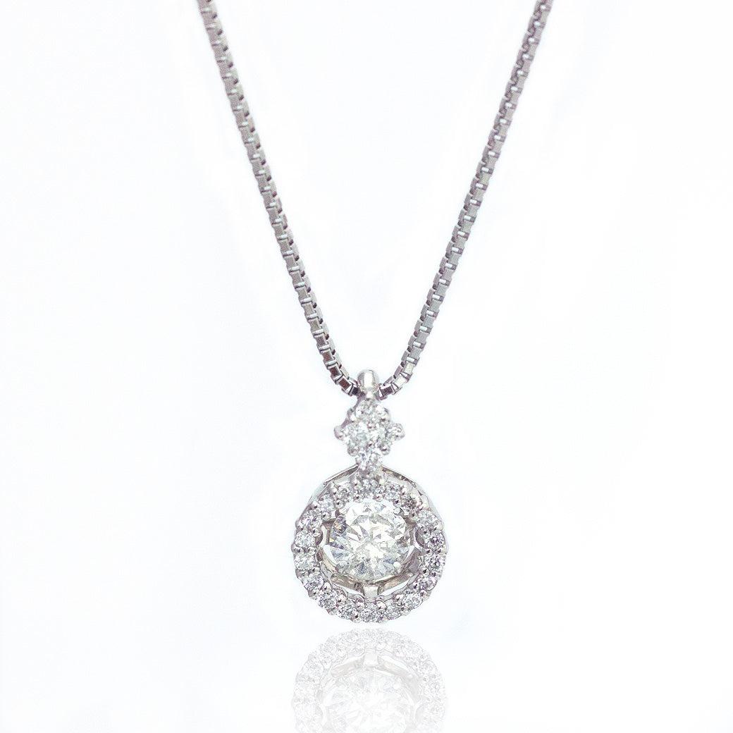 【LIMITED】【Natural】プラチナ ダイヤモンドネックレス TOTAL 0.4ct　