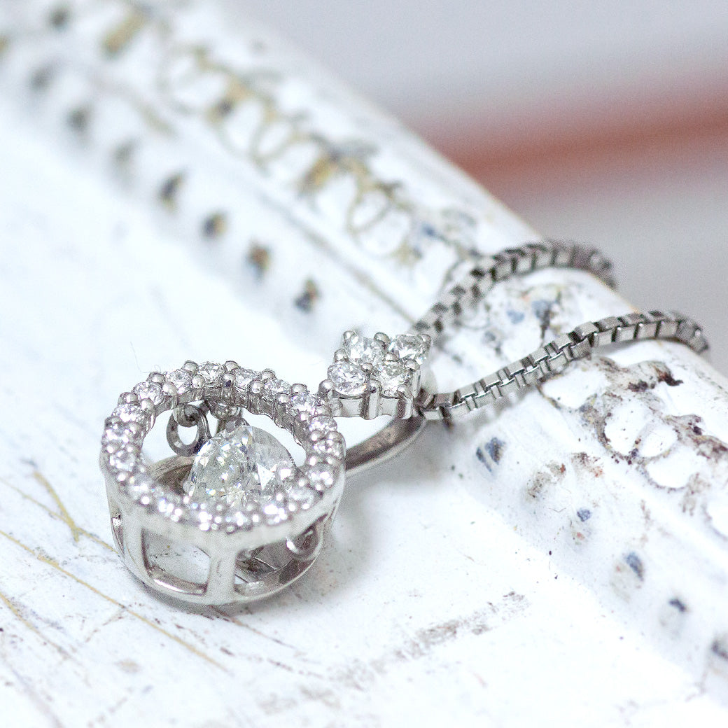 【LIMITED】【Natural】プラチナ ダイヤモンドネックレス TOTAL 0.4ct　
