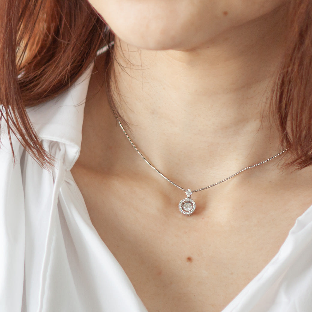 【LIMITED】【Natural】プラチナ ダイヤモンドネックレス TOTAL 0.4ct　