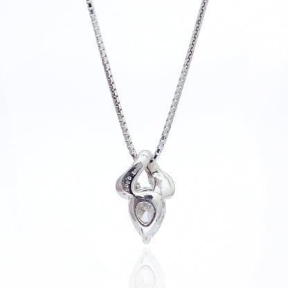 【LIMITED】【Natural】K18WG 天然ダイヤモンド ペアシェイプ ネックレス 0.505ct　