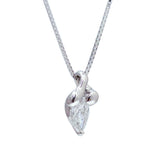 【1点限定】K18WG 天然ダイヤモンド ペアシェイプ ネックレス 0.505ct　GSN3009