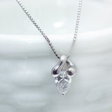 【1点限定】K18WG 天然ダイヤモンド ペアシェイプ ネックレス 0.505ct　GSN3009