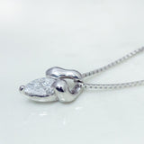 【1点限定】K18WG 天然ダイヤモンド ペアシェイプ ネックレス 0.505ct　GSN3009
