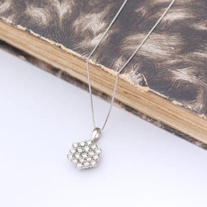 【Natural】 K18WG パヴェ ダイヤモンド ペンダントトップ 1.03ct　