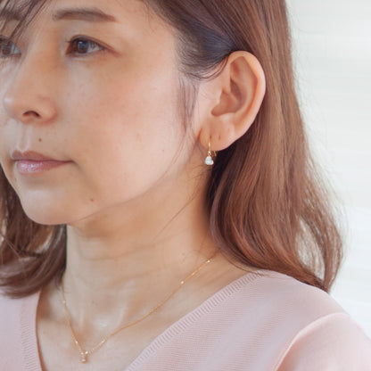 【ALTRO】Lior K18 ラボグロウンダイヤ 計1.0ct フレームレス ハートダイヤ ピアス