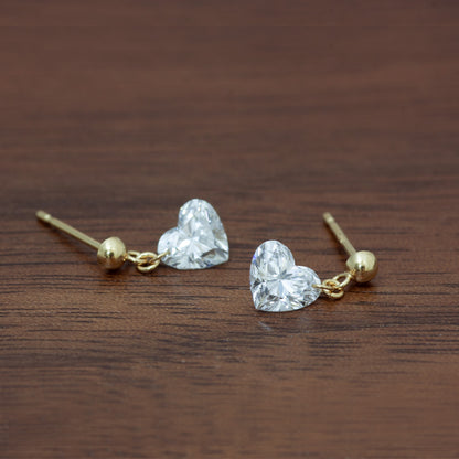 【ALTRO】Lior K18 ラボグロウンダイヤ 計1.0ct フレームレス ハートダイヤ ピアス