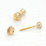 SPP0044  天然ダイヤモンド K18YG ダイヤモンド スタッドピアス 0.2ct/0.2ct ネジキャッチ
