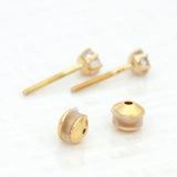 SPP0044  天然ダイヤモンド K18YG ダイヤモンド スタッドピアス 0.2ct/0.2ct ネジキャッチ