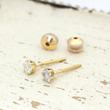 SPP0044  天然ダイヤモンド K18YG ダイヤモンド スタッドピアス 0.2ct/0.2ct ネジキャッチ
