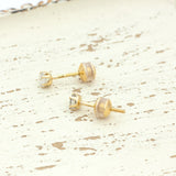 SPP0044  天然ダイヤモンド K18YG ダイヤモンド スタッドピアス 0.2ct/0.2ct ネジキャッチ