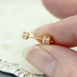 SPP0044  天然ダイヤモンド K18YG ダイヤモンド スタッドピアス 0.2ct/0.2ct ネジキャッチ