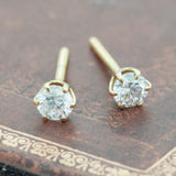 SPP0044  天然ダイヤモンド K18YG ダイヤモンド スタッドピアス 0.2ct/0.2ct ネジキャッチ