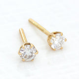 SPP0044  天然ダイヤモンド K18YG ダイヤモンド スタッドピアス 0.2ct/0.2ct ネジキャッチ