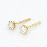 SPP0044  天然ダイヤモンド K18YG ダイヤモンド スタッドピアス 0.2ct/0.2ct ネジキャッチ
