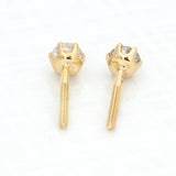 SPP0044  天然ダイヤモンド K18YG ダイヤモンド スタッドピアス 0.2ct/0.2ct ネジキャッチ