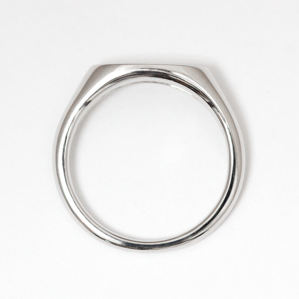 Signet Ring　K18YG / PT シグネットリング オーバル M