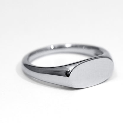 Signet Ring　K18YG / PT シグネットリング オーバル M