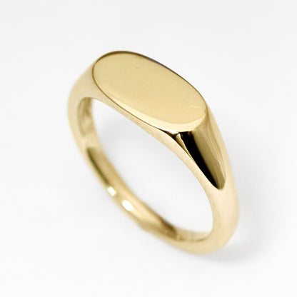 Signet Ring　K18YG / PT シグネットリング オーバル M