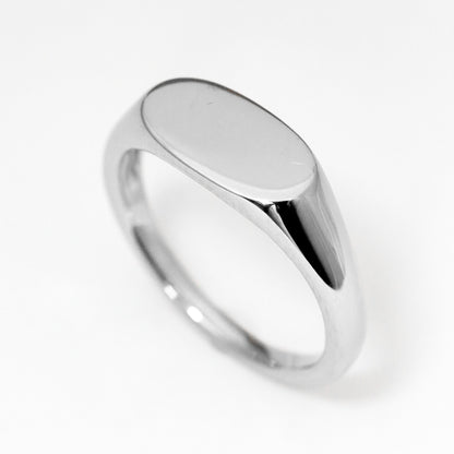 Signet Ring　K18YG / PT シグネットリング オーバル M