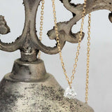 天然 ダイヤモンド ハートダイヤ 0.18ct フレームレス ネックレス　SPN0067