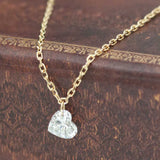 天然 ダイヤモンド ハートダイヤ 0.18ct フレームレス ネックレス　SPN0067