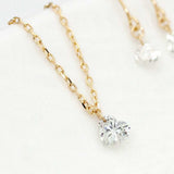 天然 ダイヤモンド ハートダイヤ 0.18ct フレームレス ネックレス　SPN0067