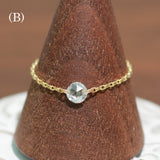 【限定】K18  ローズカットダイヤモンドチェーンリング　0.19ct SPR007