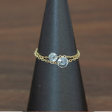 【限定】K18  ローズカットダイヤモンドチェーンリング　0.19ct SPR007