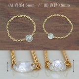 【限定】K18  ローズカットダイヤモンドチェーンリング　0.19ct SPR007