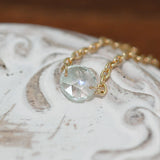 【限定】K18  ローズカットダイヤモンドチェーンリング　0.19ct SPR007