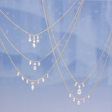 【ALTRO】Lior リオール K18 レーザーホール シャンデリア ネックレス シャンデリア ネックレス 1.0ct マーキス バゲット ラインデザイン GOD034NC