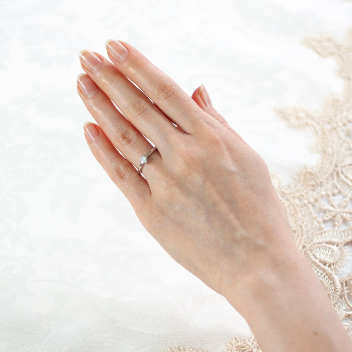 【ALTRO】SV ラボグロウンダイヤ プロポーズリング 0.3ct 6本爪 ダイヤ リング　