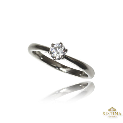 【ALTRO】SV ラボグロウンダイヤ プロポーズリング 0.3ct 6本爪 ダイヤ リング　