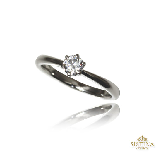 【ALTRO】SV ラボグロウンダイヤ プロポーズリング 0.3ct 6本爪 ダイヤ リング　