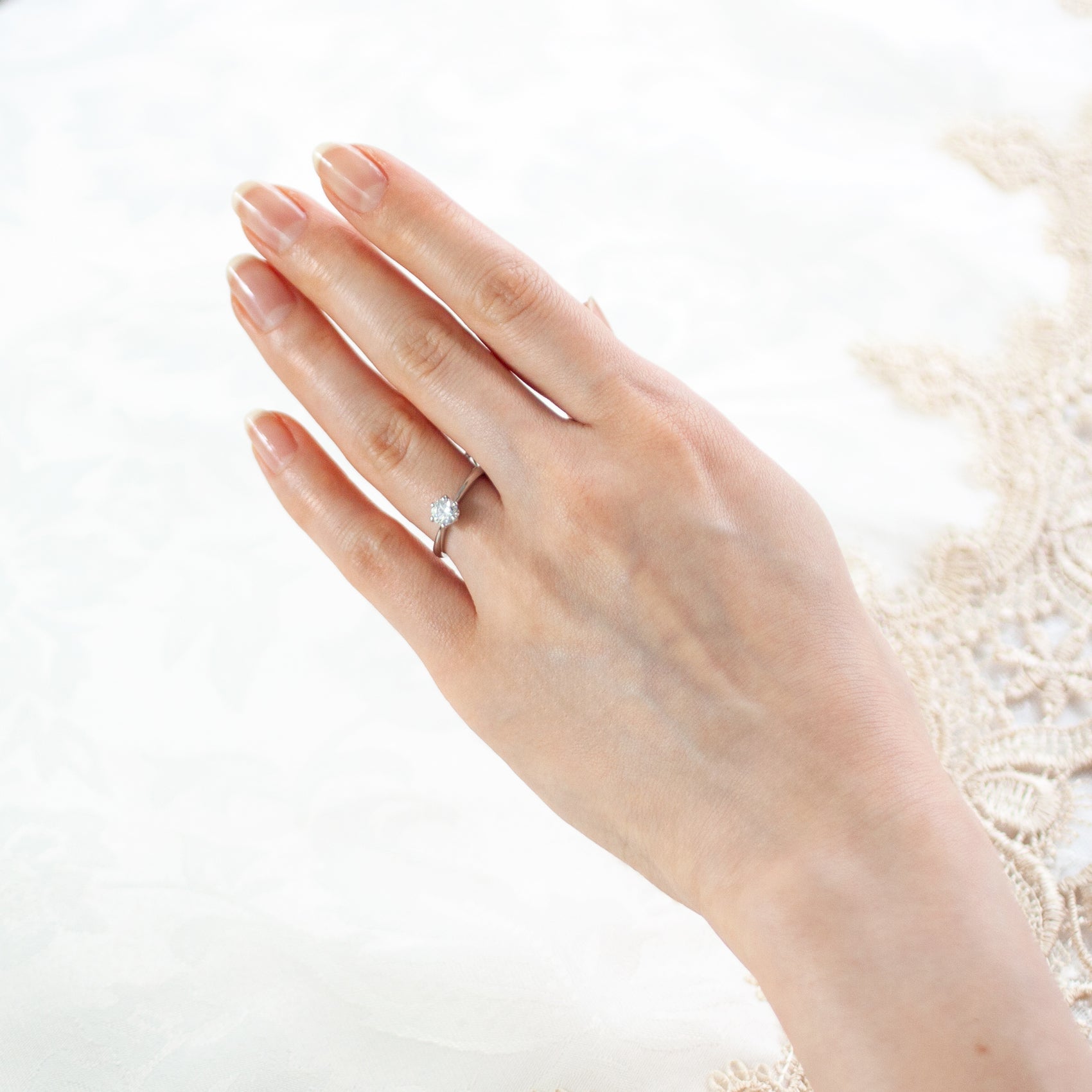 ALTRO】ラボグロウンダイヤモンド 0.5ct 6本爪 SVリング