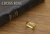 K18  ダイヤモンド　ゴールドクロスリング　0.02ct　R00141　