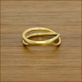 【Natural】K18  ダイヤモンド クロスリング 0.02ct　