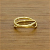 K18  ダイヤモンド　ゴールドクロスリング　0.02ct　R00141　