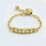 K18  ダイヤモンドチェーンリング　レール　0.05ct　R00138