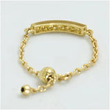 K18  ダイヤモンドチェーンリング　レール　0.05ct　R00138