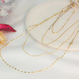 Glitter　K18 グリッター ロングネックレス　N00185