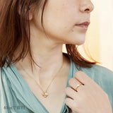 【1点限定】K18 フラワー モチーフ ダイヤモンド 0.3ct  ネックレス　GSNHK1706-1