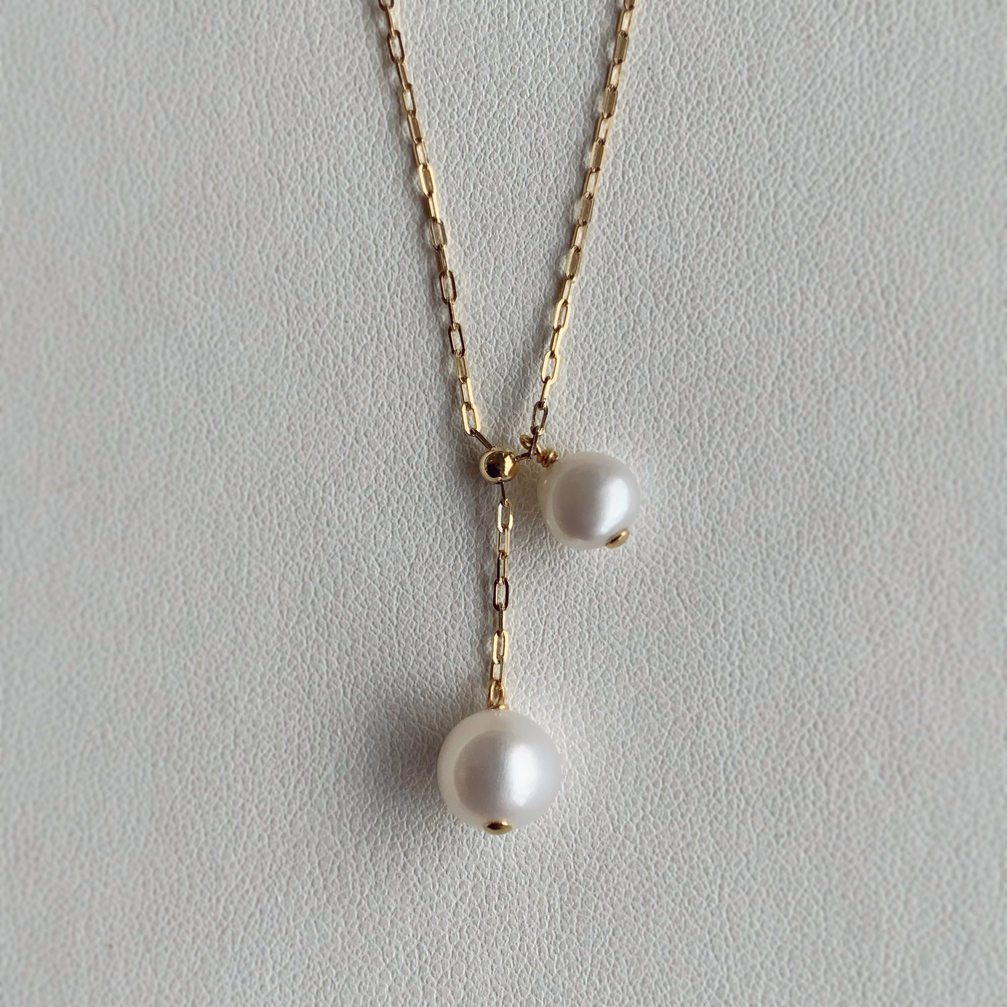 Y字パールスライド式ネックレスK10 – SISTINA JEWELRY Y字パールスライド式ネックレスK10 – SISTINA JEWELRY