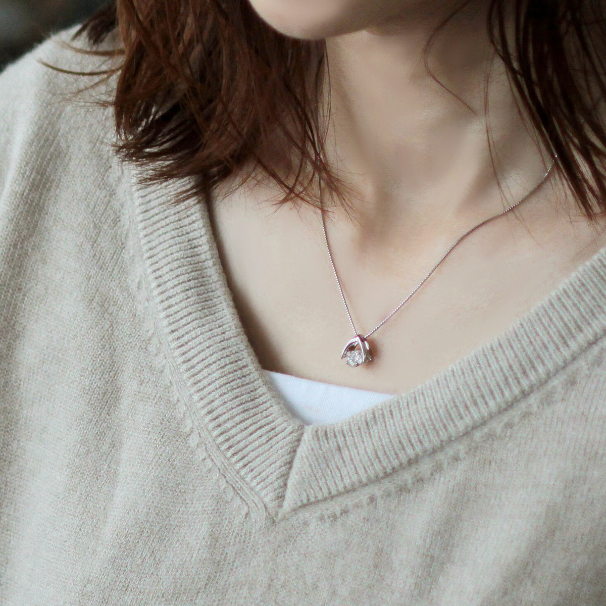 【LIMITED】【Natural】PT  0.709ct ダイヤモンド ネックレス　