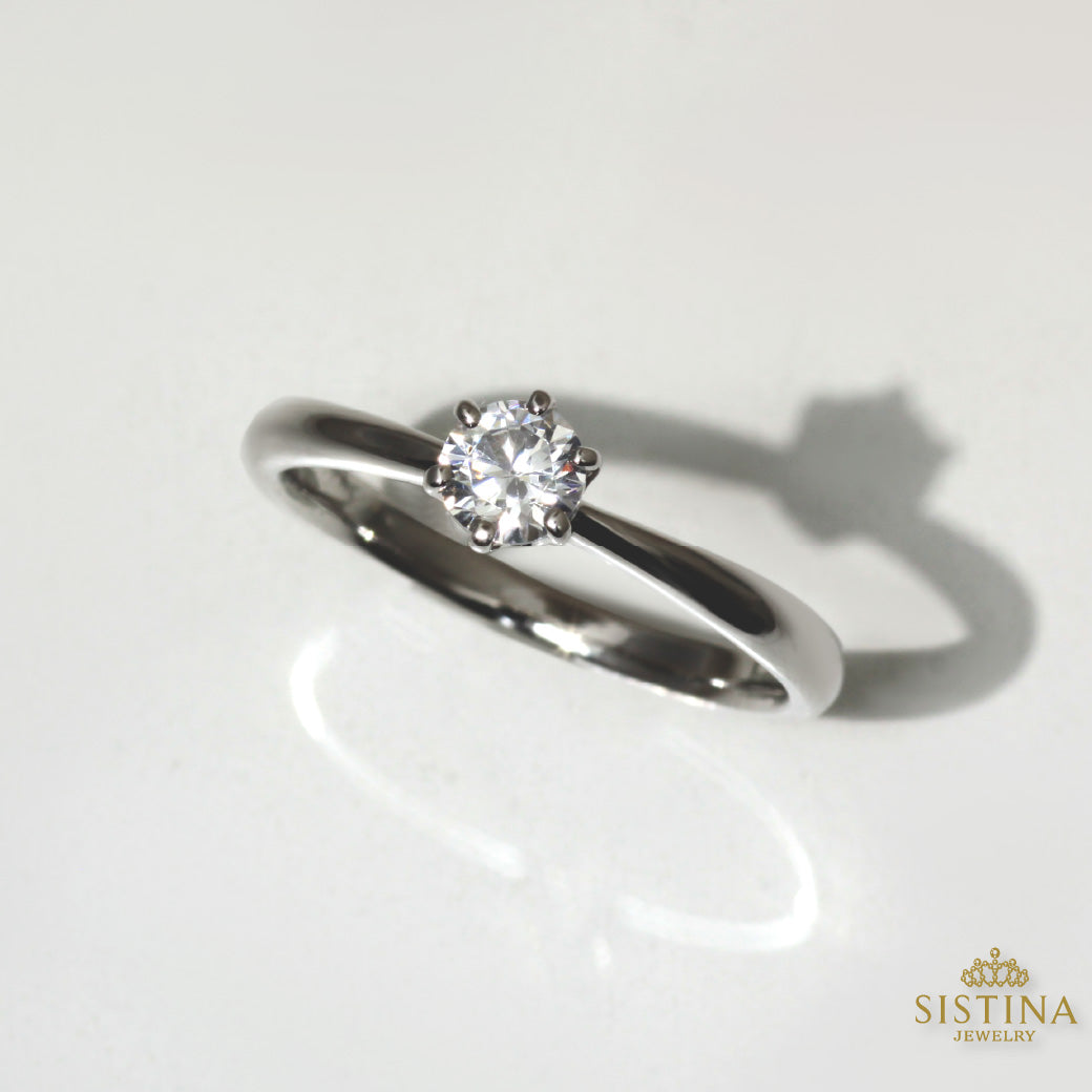 【ALTRO】SV ラボグロウンダイヤ プロポーズリング 0.3ct 6本爪 ダイヤ リング　