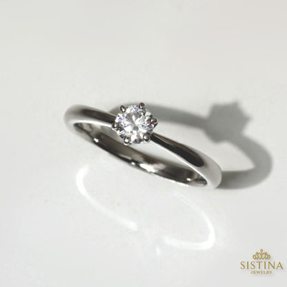 【ALTRO】SV ラボグロウンダイヤ プロポーズリング 0.3ct 6本爪 ダイヤ リング　